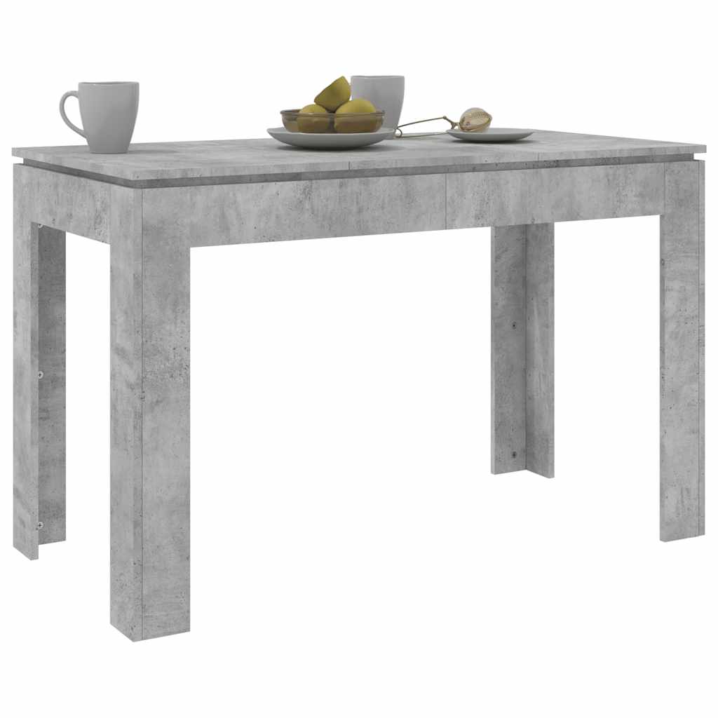 Table à manger Gris béton 120x60x76 cm Bois d'ingénierie - XIOS