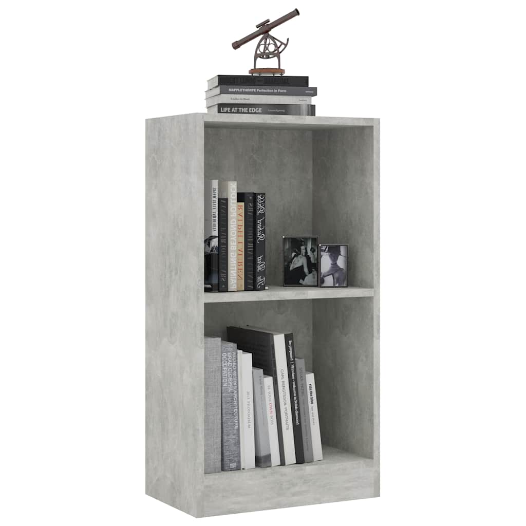 Bibliothèque gris béton 40x24x75 cm bois d'ingénierie - XIOS