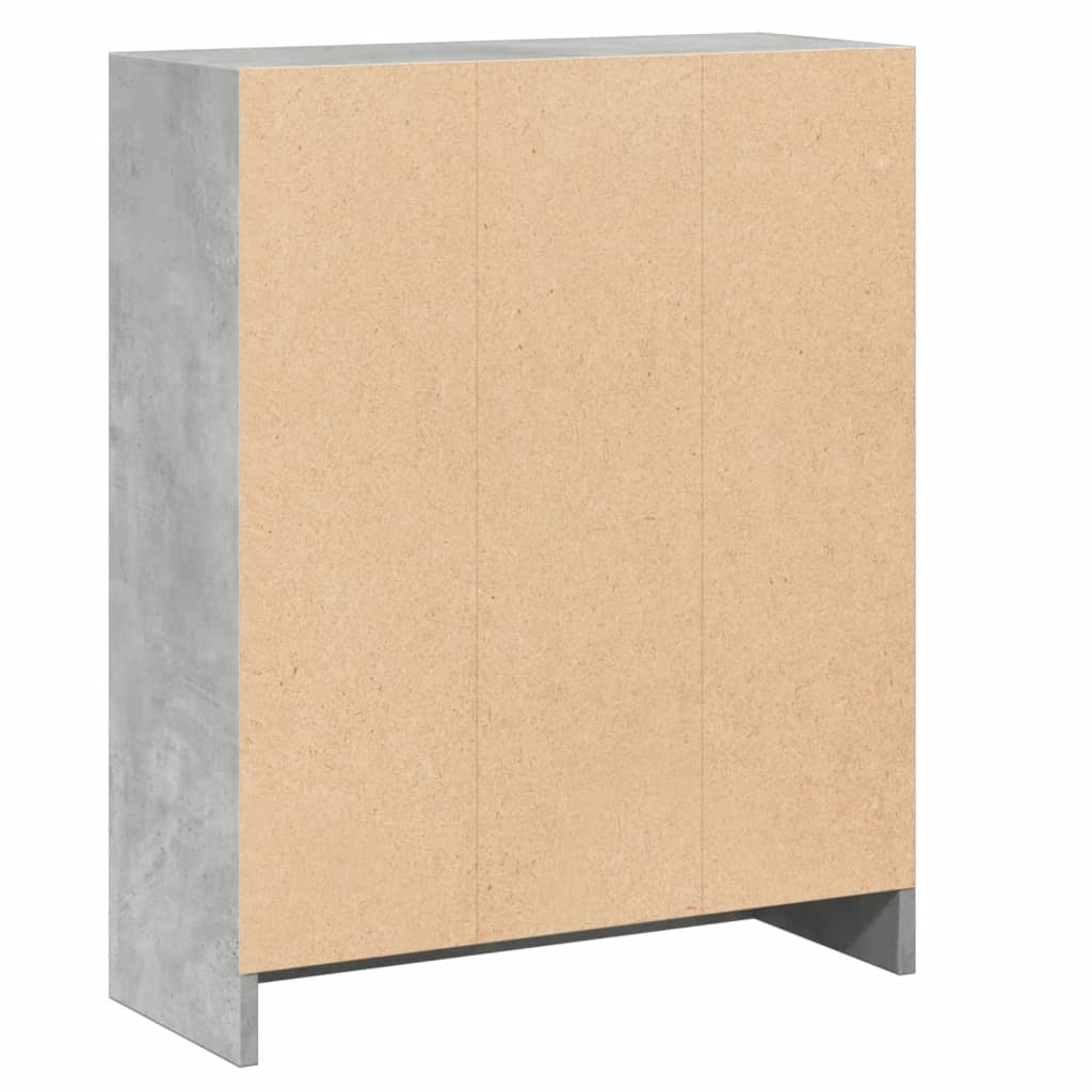 Bibliothèque Gris béton 60x24x76 cm Bois d'ingénierie - XIOS