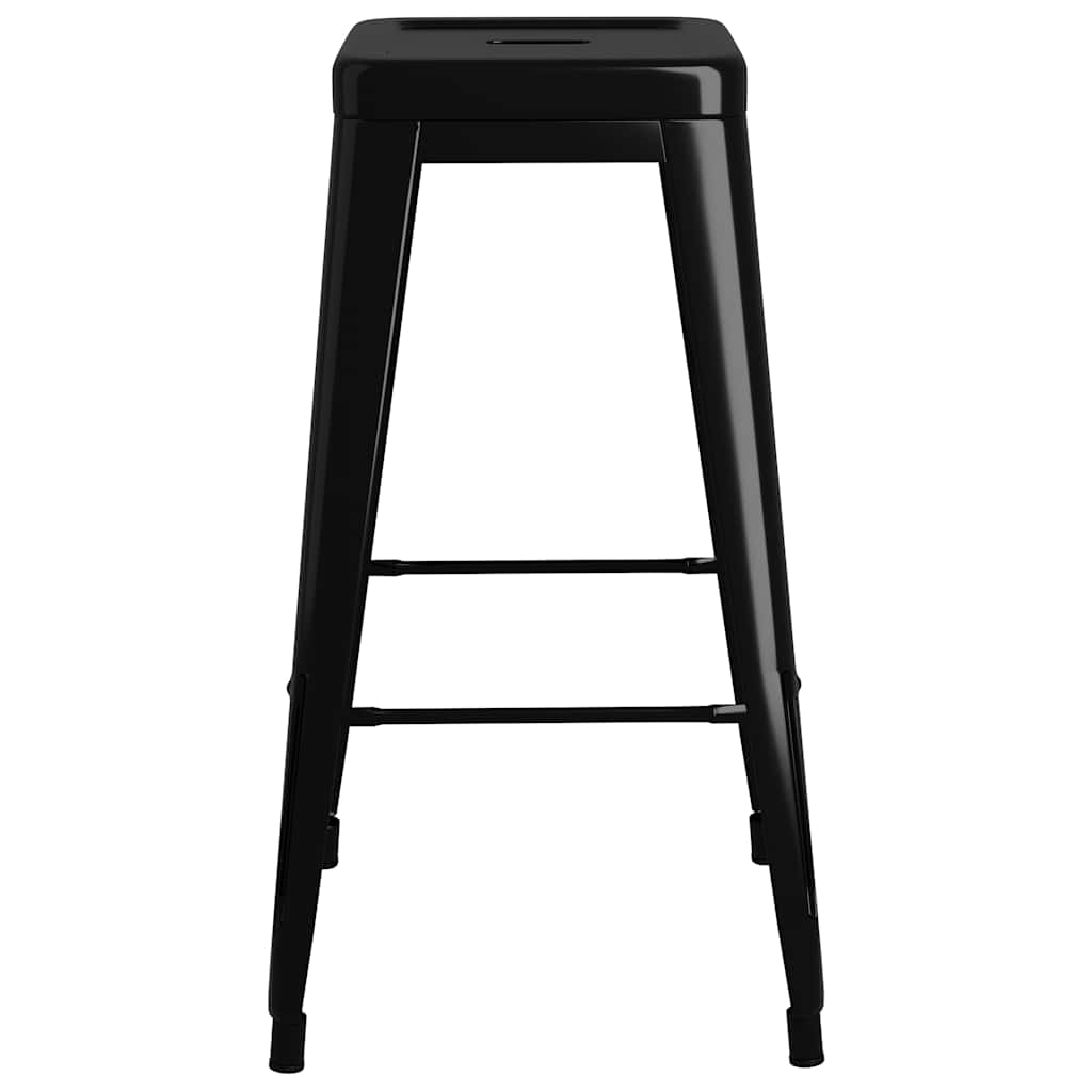 Tabourets de bar empilables lot de 2 noir métal - XIOS