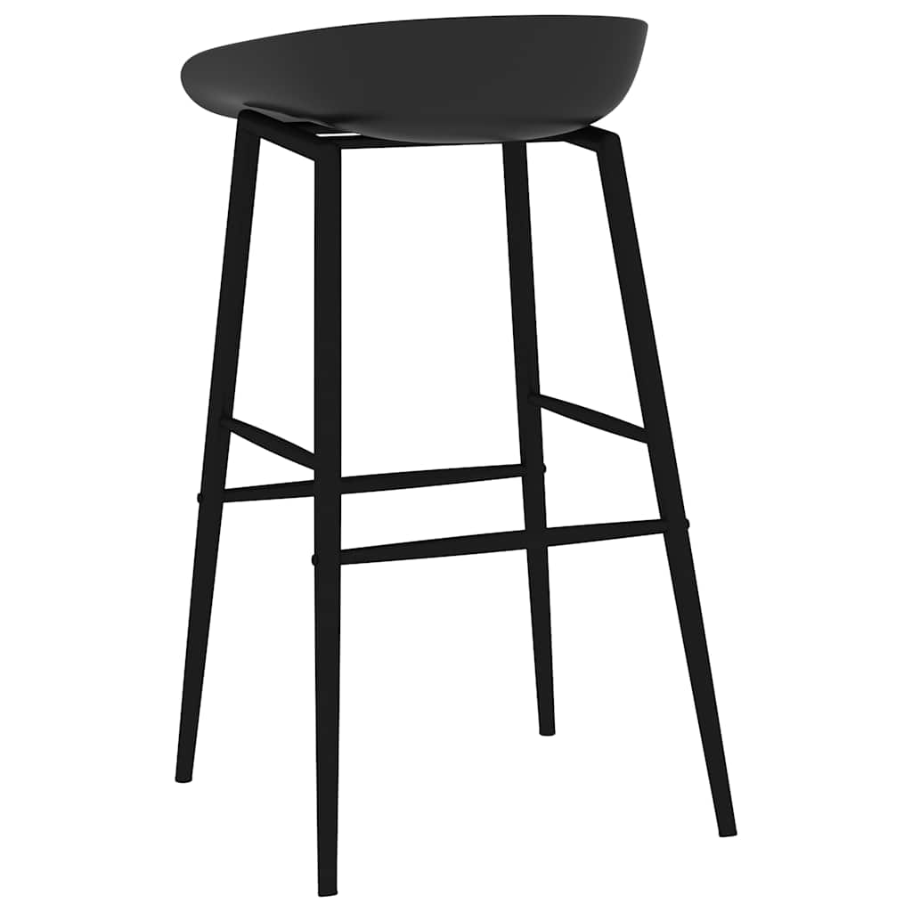 Chaises de bar lot de 2 noir - XIOS