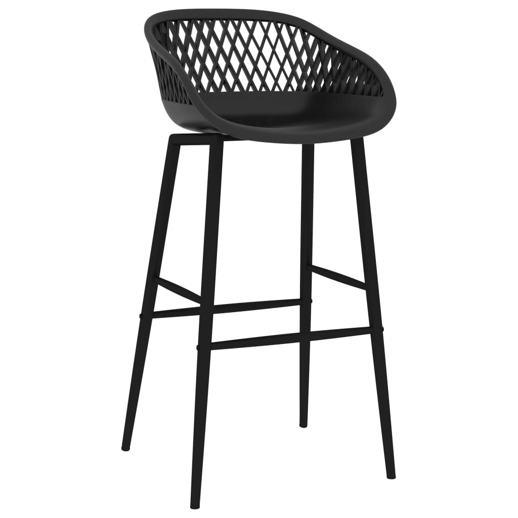 Chaises de bar lot de 4 noir - XIOS