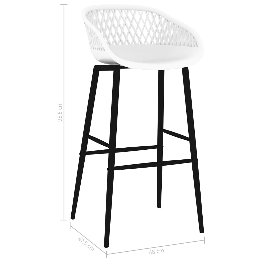 Chaises de bar lot de 4 blanc - XIOS