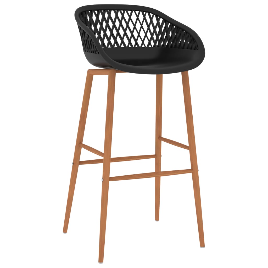 Chaises de bar lot de 4 noir - XIOS