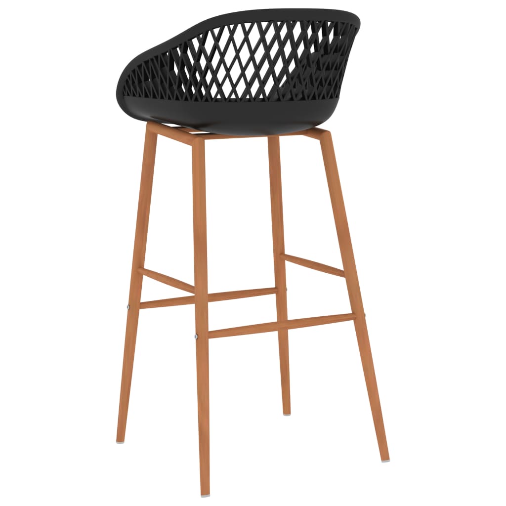 Chaises de bar lot de 4 noir - XIOS