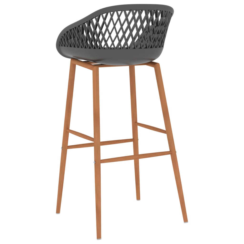 Chaises de bar lot de 4 gris - XIOS