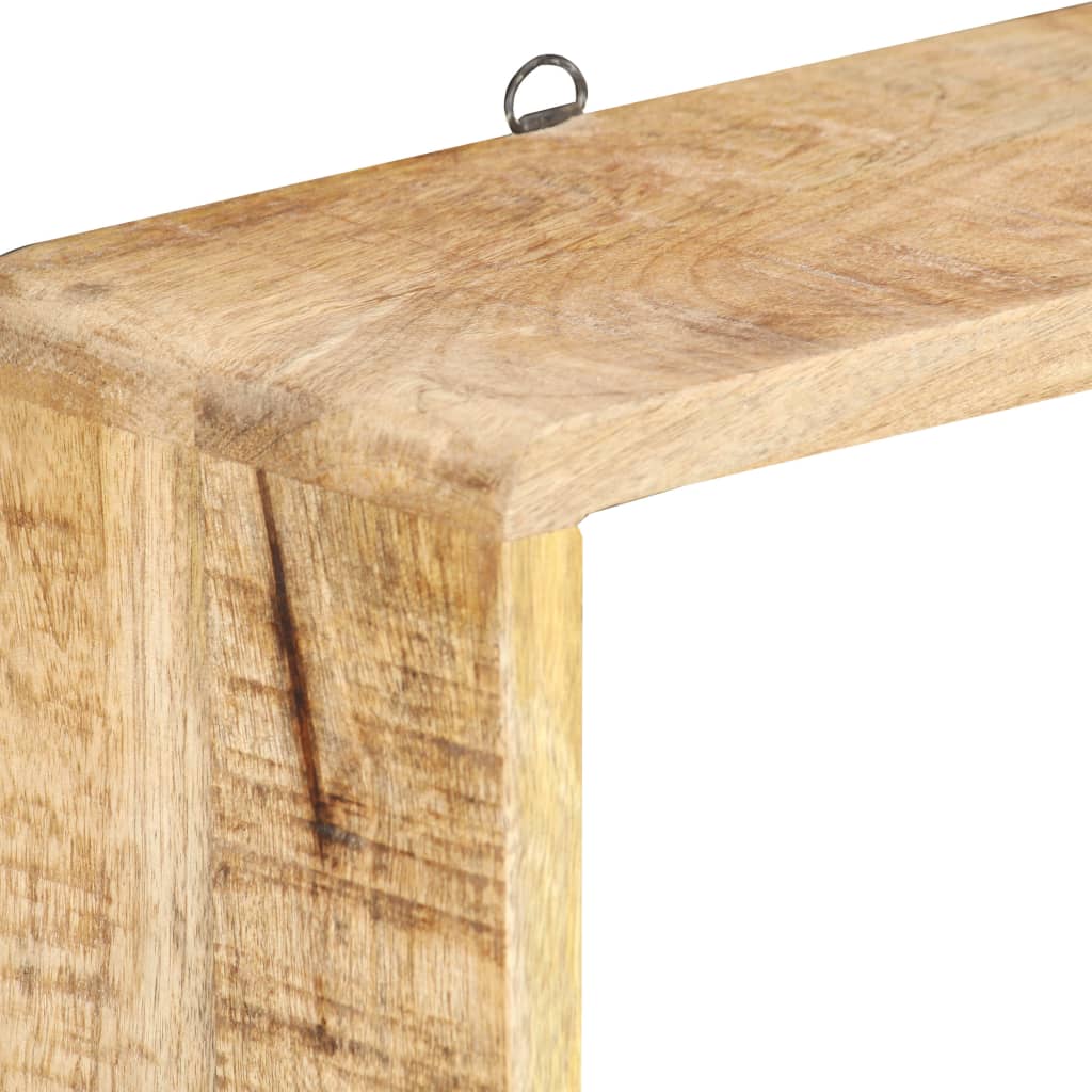 Ensemble d'étagère cube 3 pcs bois solide de manguier - XIOS