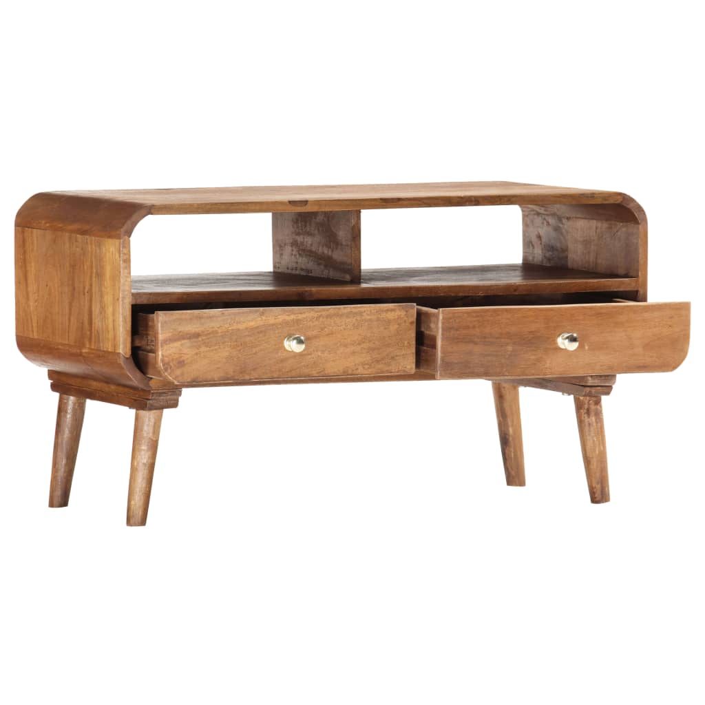 Meuble TV 90x35x47 cm Bois massif de manguier - XIOS