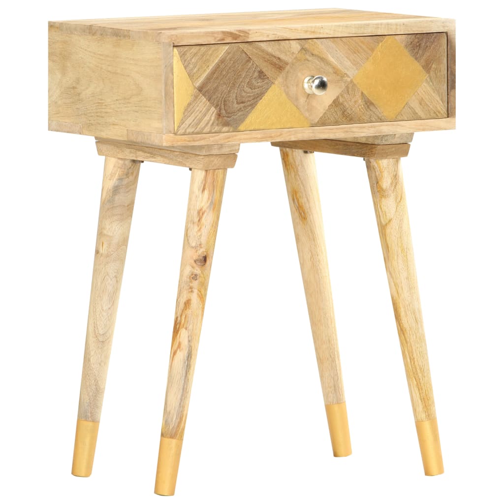 Table de chevet 43 x 30 x 58 cm Bois de manguier massif - XIOS