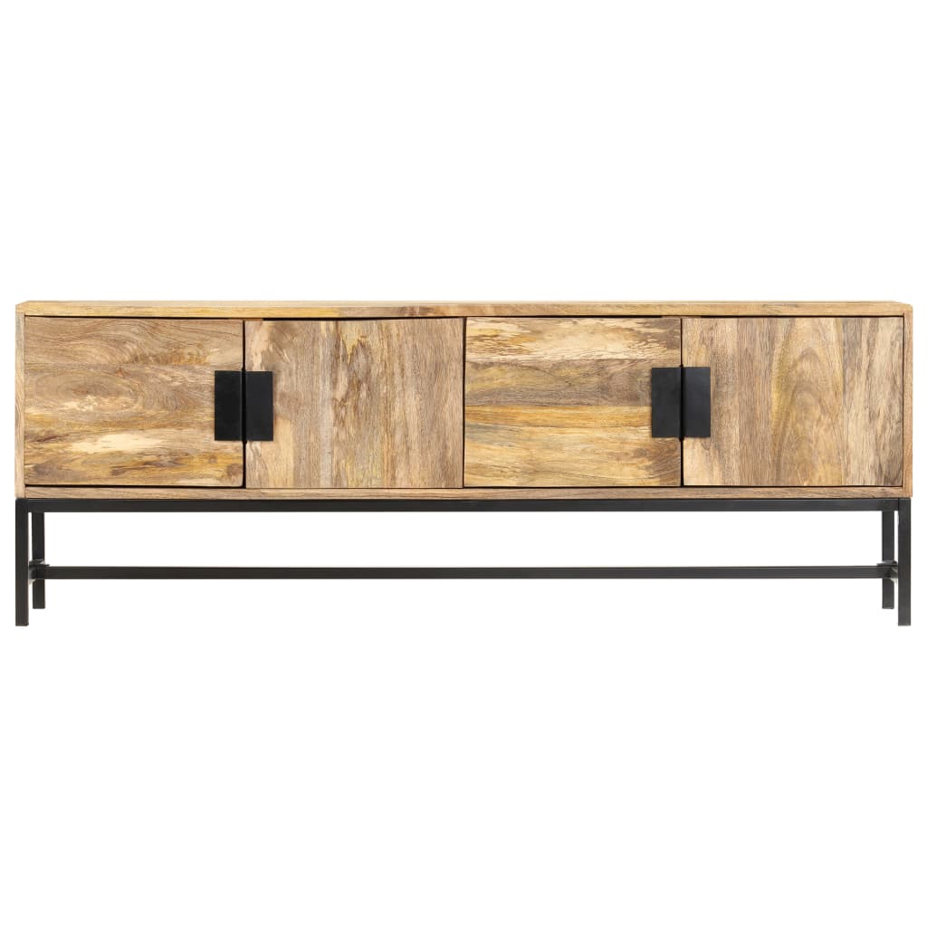 Meuble TV 140x30x50 cm Bois massif de manguier - XIOS