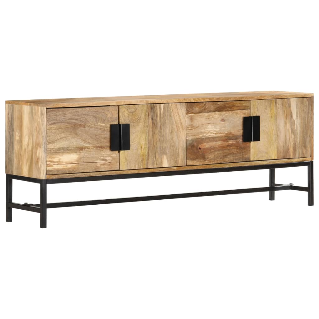 Meuble TV 140x30x50 cm Bois massif de manguier - XIOS