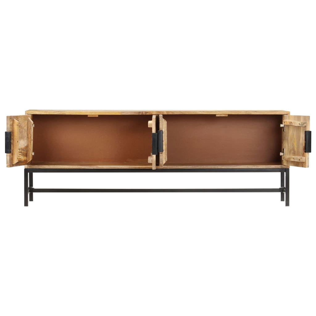 Meuble TV 140x30x50 cm Bois massif de manguier - XIOS