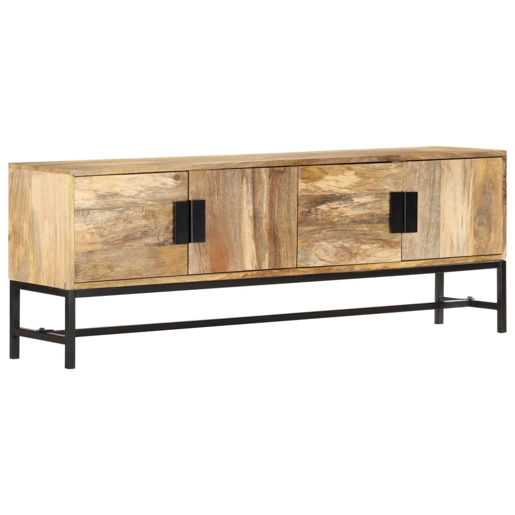 Meuble TV 140x30x50 cm Bois massif de manguier - XIOS
