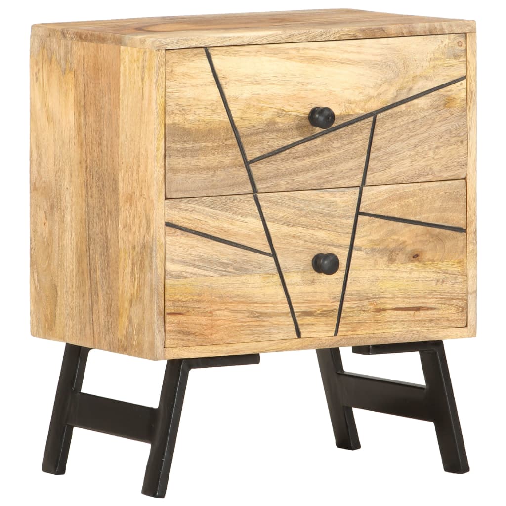 Table de chevet 40x30x50 cm Bois de manguier massif - XIOS