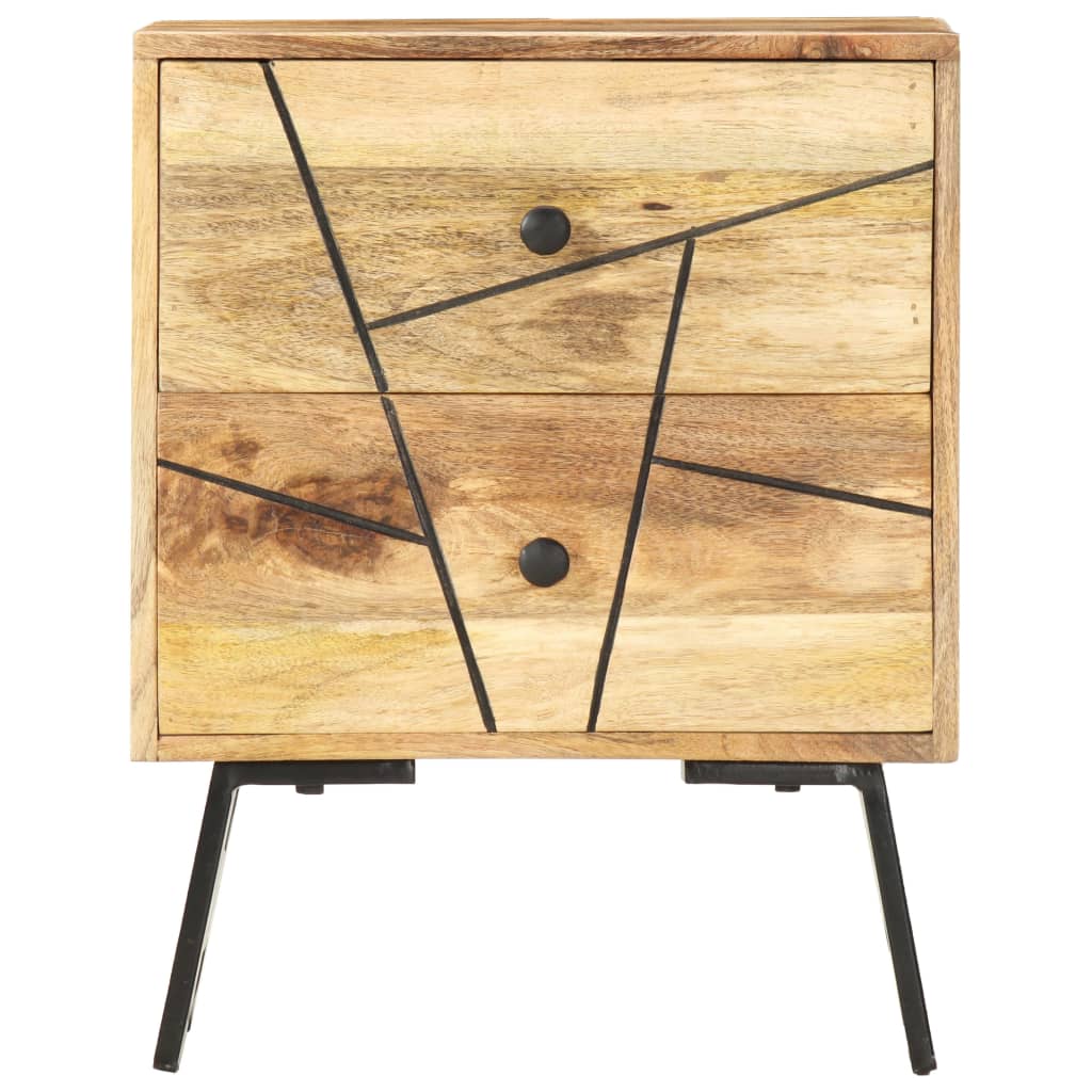 Table de chevet 40x30x50 cm Bois de manguier massif - XIOS