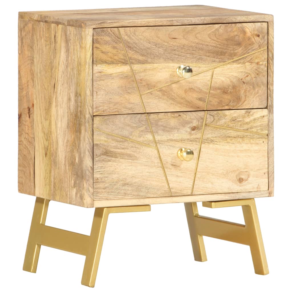 Table de chevet 40x30x50 cm Bois de manguier massif - XIOS