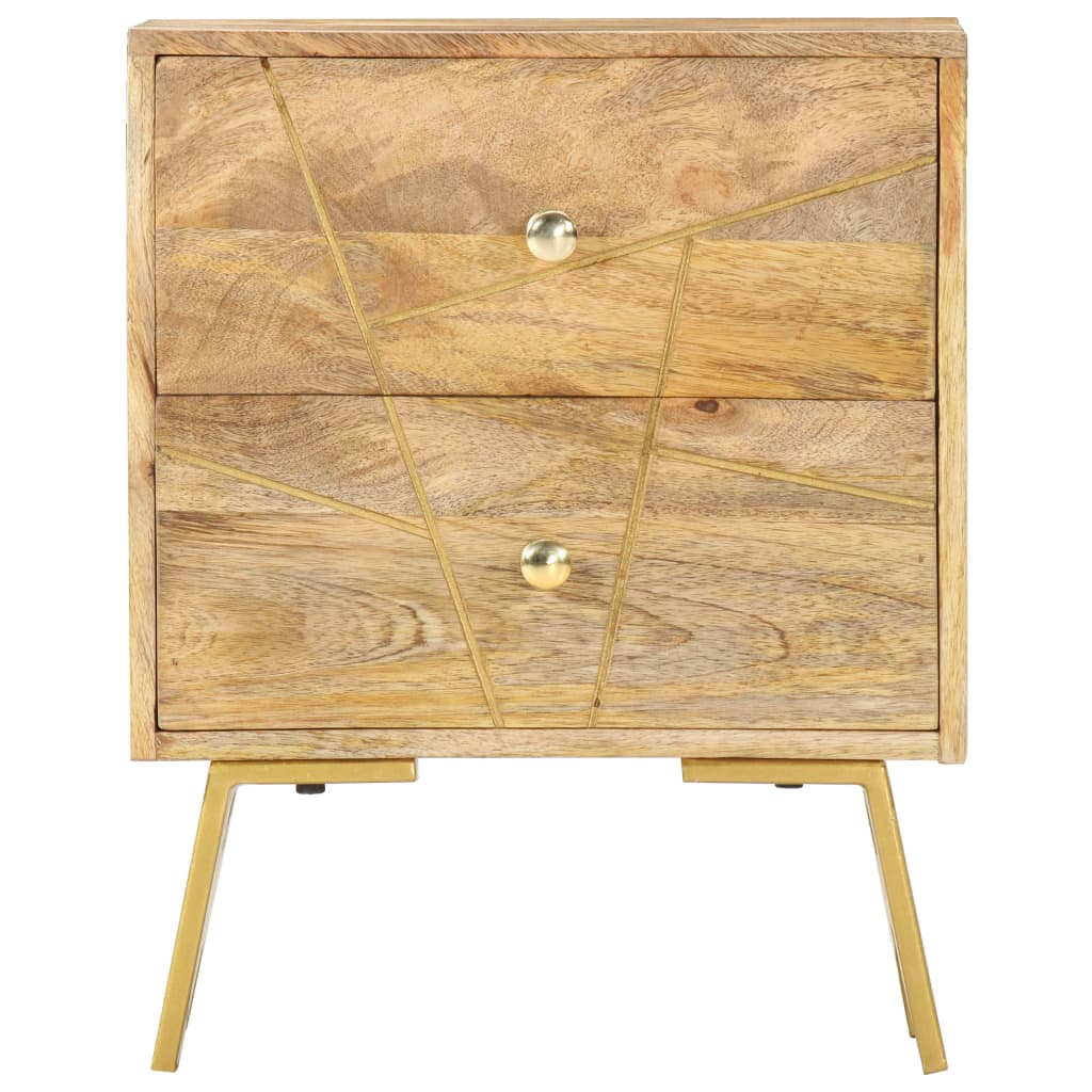 Table de chevet 40x30x50 cm Bois de manguier massif - XIOS