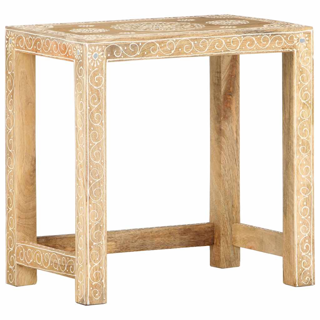 Tables d'appoint peintes à la main 2pcs Bois de Manguier solide - XIOS