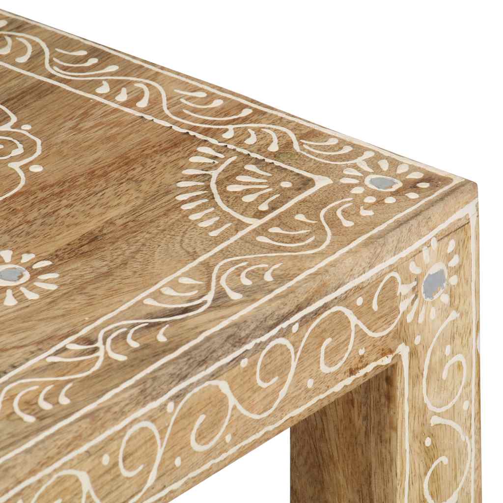 Tables d'appoint peintes à la main 2pcs Bois de Manguier solide - XIOS
