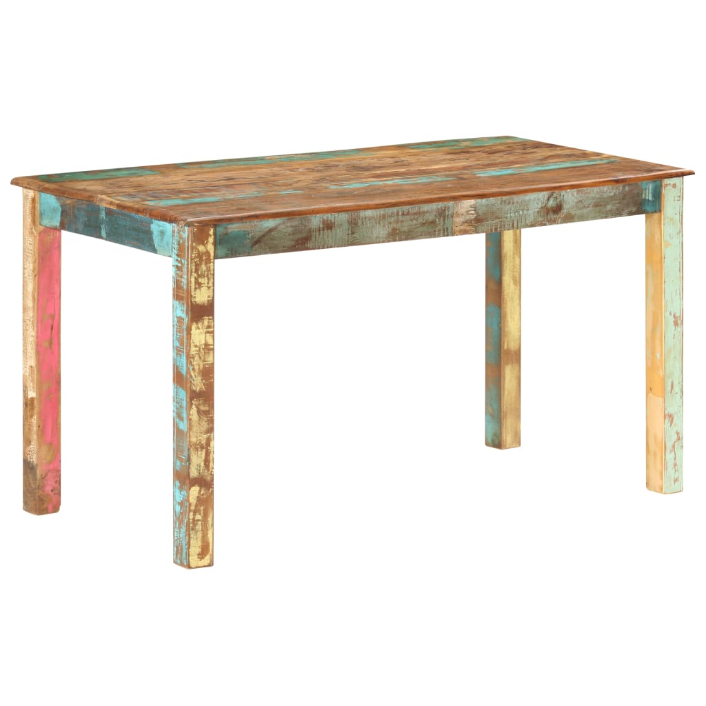 Table de salle à manger Bois de récupération solide 140x70x76cm - XIOS