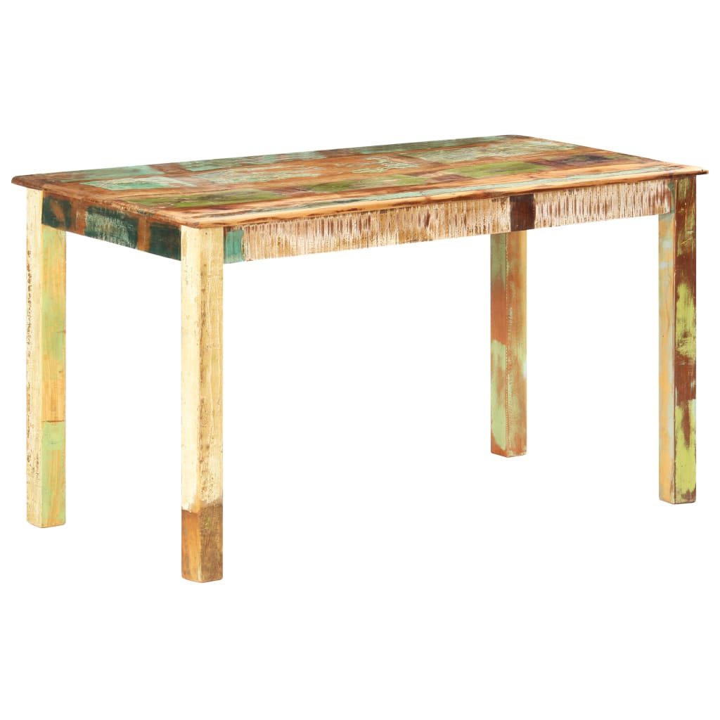 Table de salle à manger Bois de récupération solide 140x70x76cm - XIOS