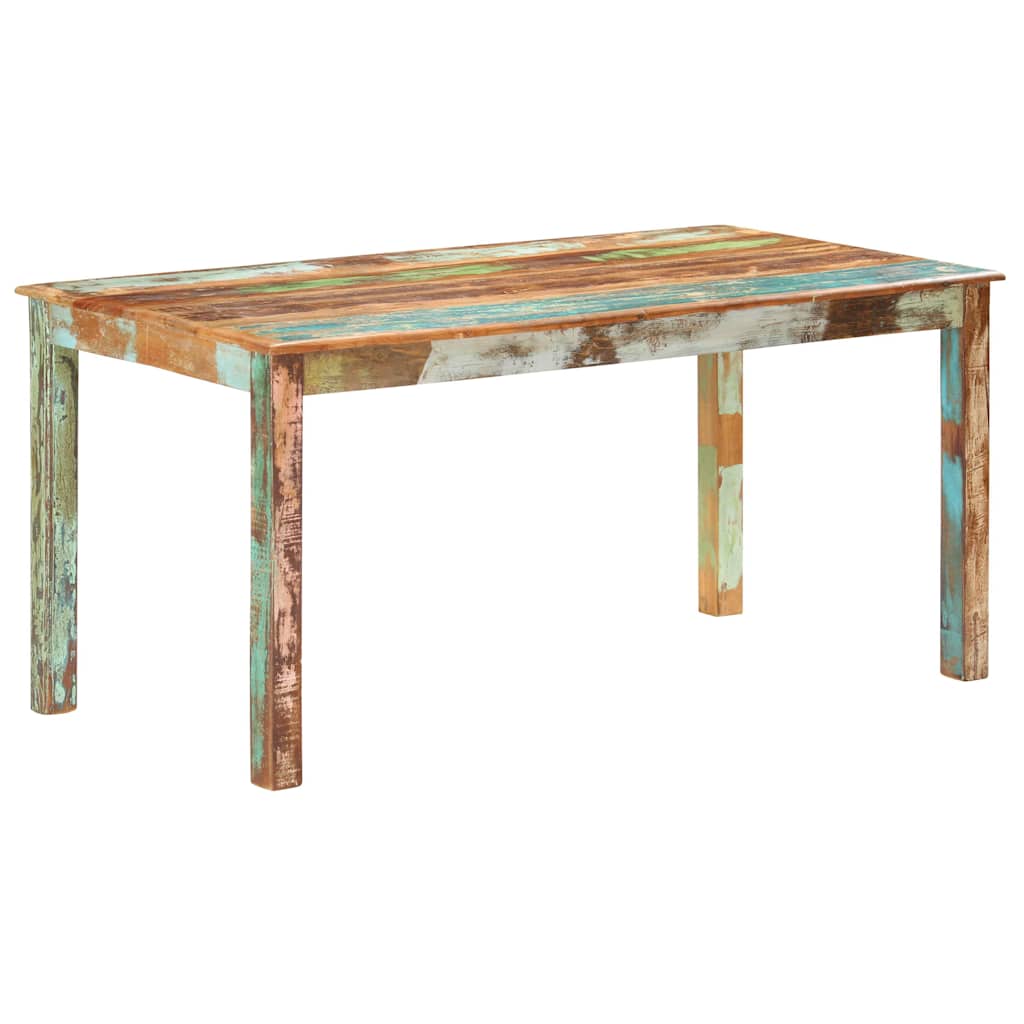 Table de salle à manger Bois de récupération solide 160x80x76cm