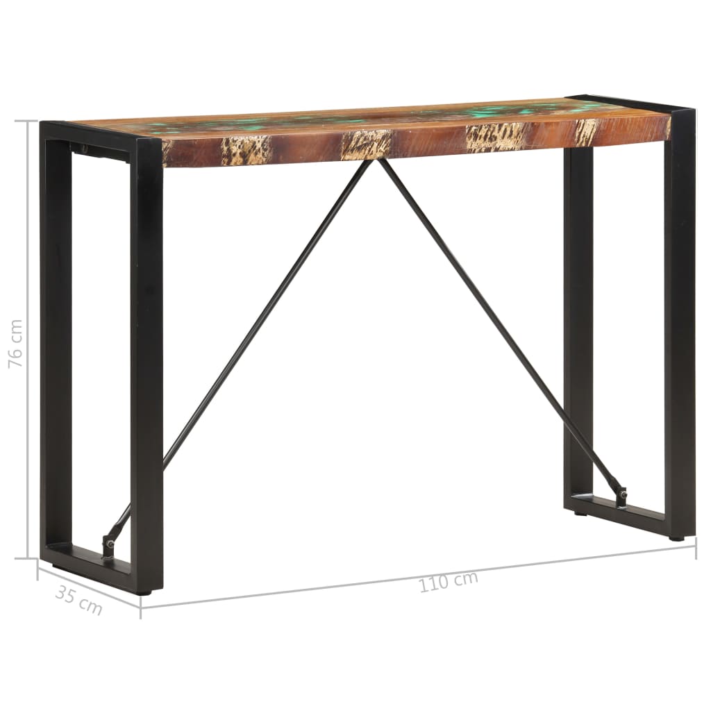Table console 110x35x76 cm Bois de récupération massif - XIOS