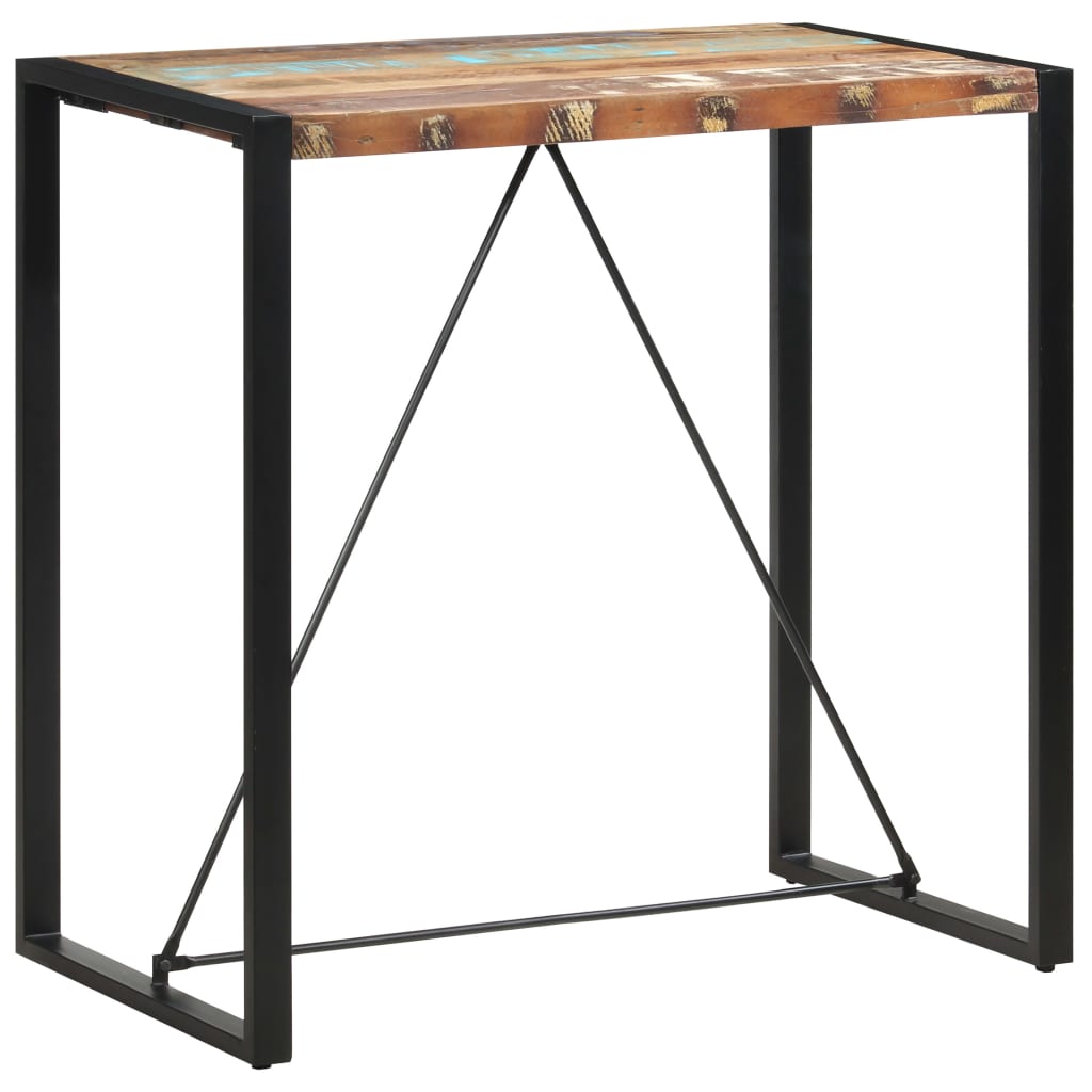 Table de bar 110x60x110 cm Bois massif de récupération - XIOS