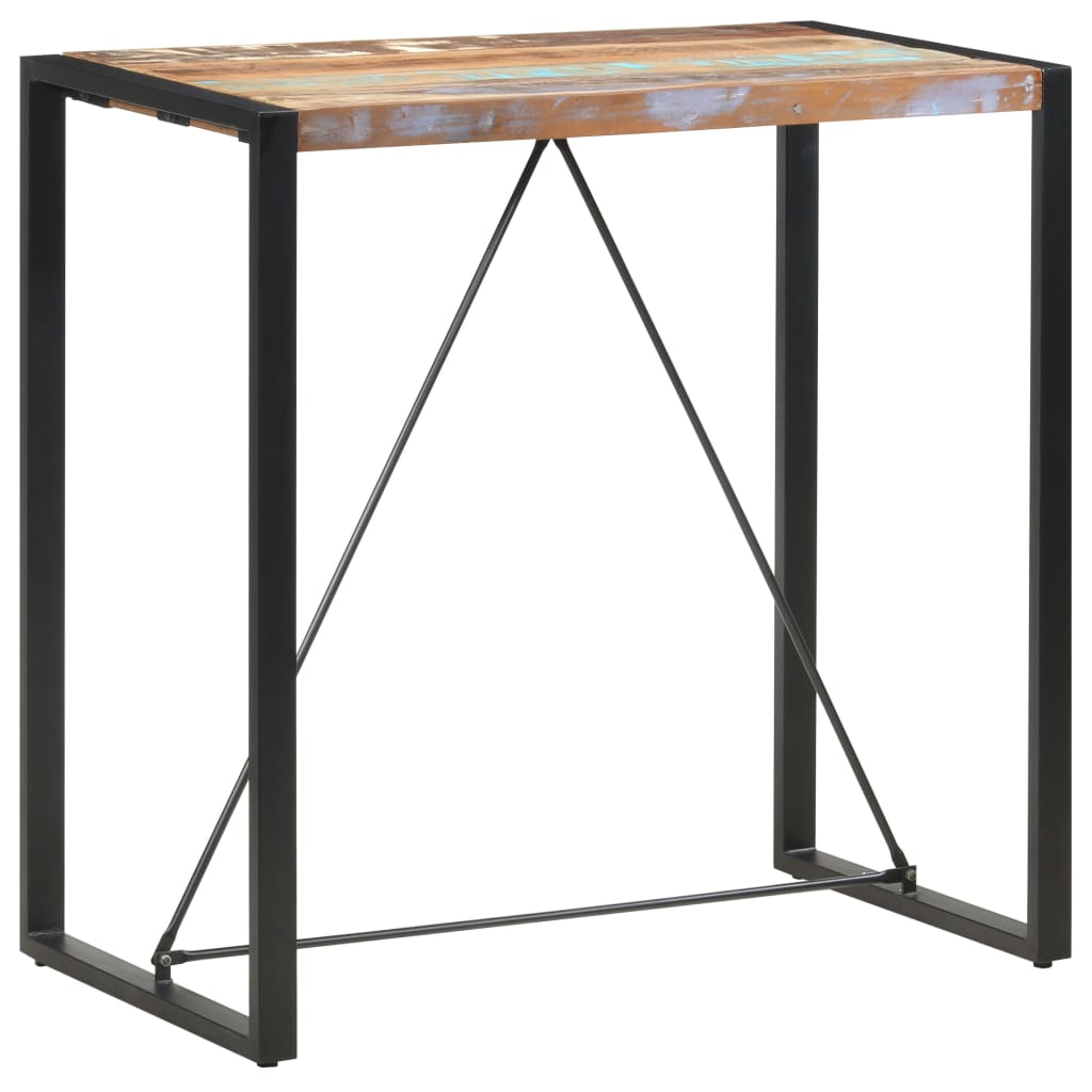 Table de bar 110x60x110 cm Bois massif de récupération - XIOS