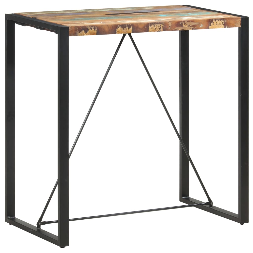 Table de bar 110x60x110 cm Bois massif de récupération - XIOS