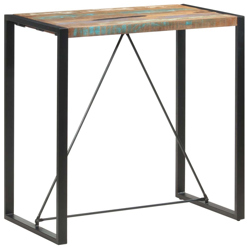 Table de bar 110x60x110 cm Bois massif de récupération - XIOS