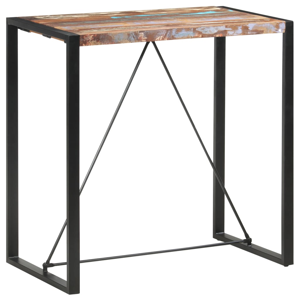 Table de bar 110x60x110 cm Bois massif de récupération - XIOS