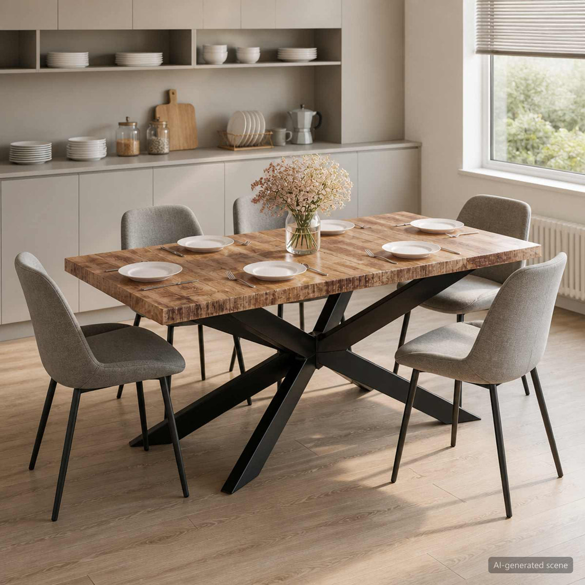 Table à dîner 180x90x76 cm Bois de manguier brut solide
