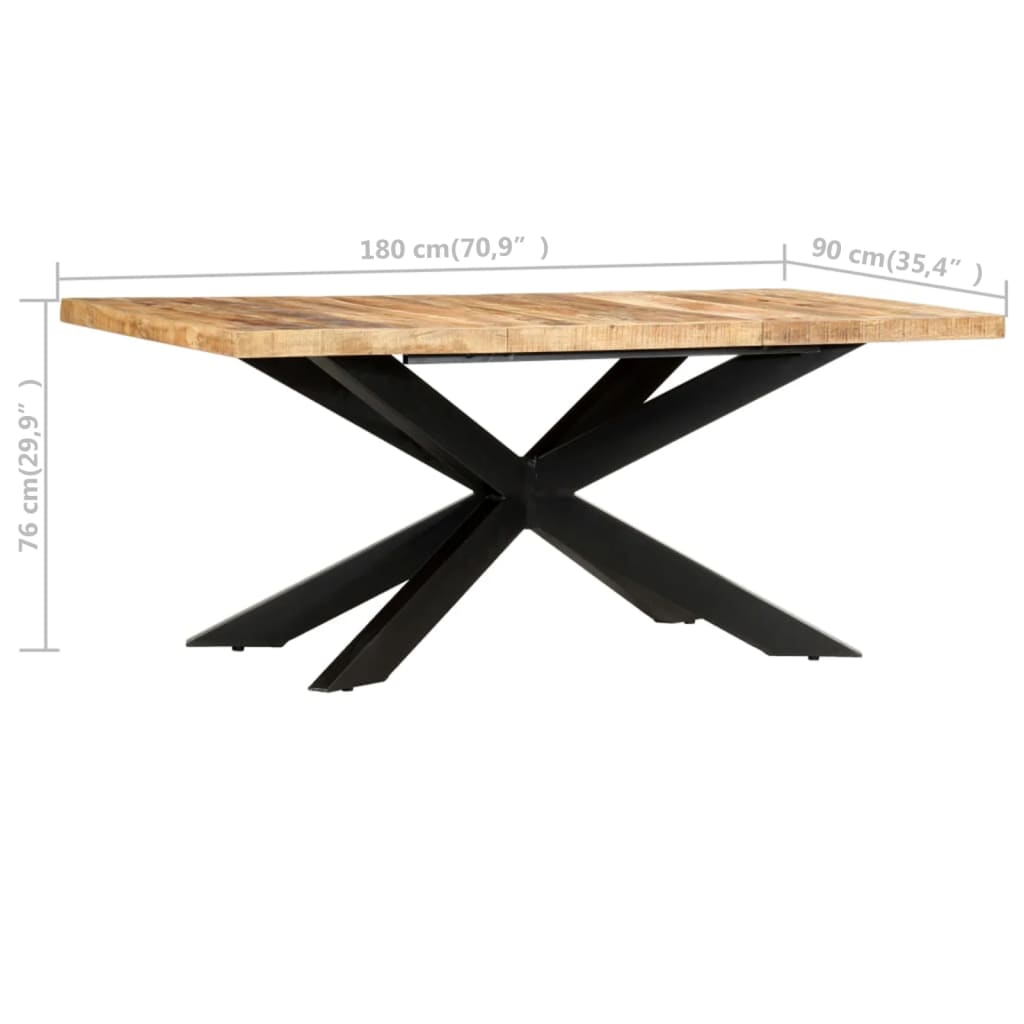 Table à dîner 180x90x76 cm Bois de manguier brut solide