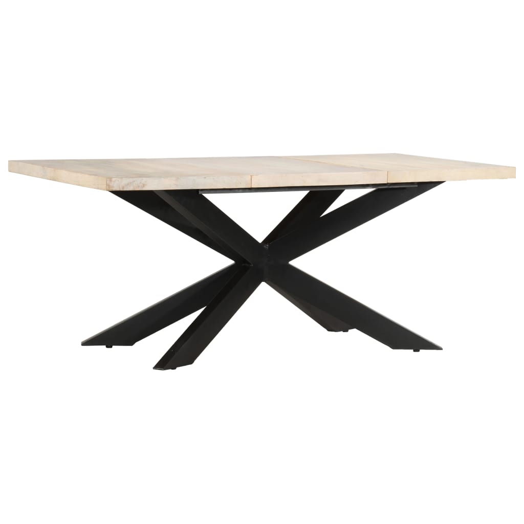 Table à dîner 180x90x76 cm Bois de manguier massif blanchi - XIOS