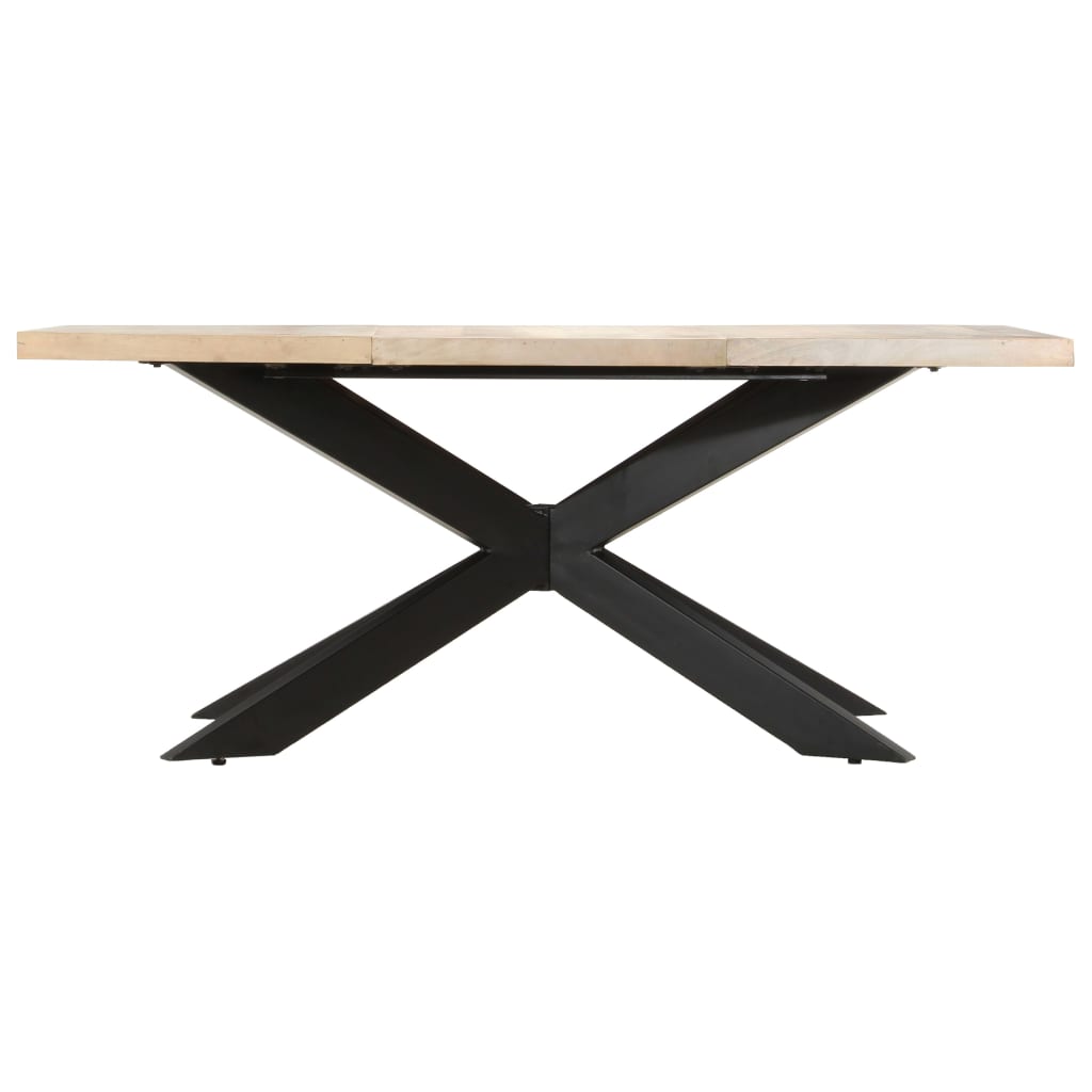 Table à dîner 180x90x76 cm Bois de manguier massif blanchi - XIOS