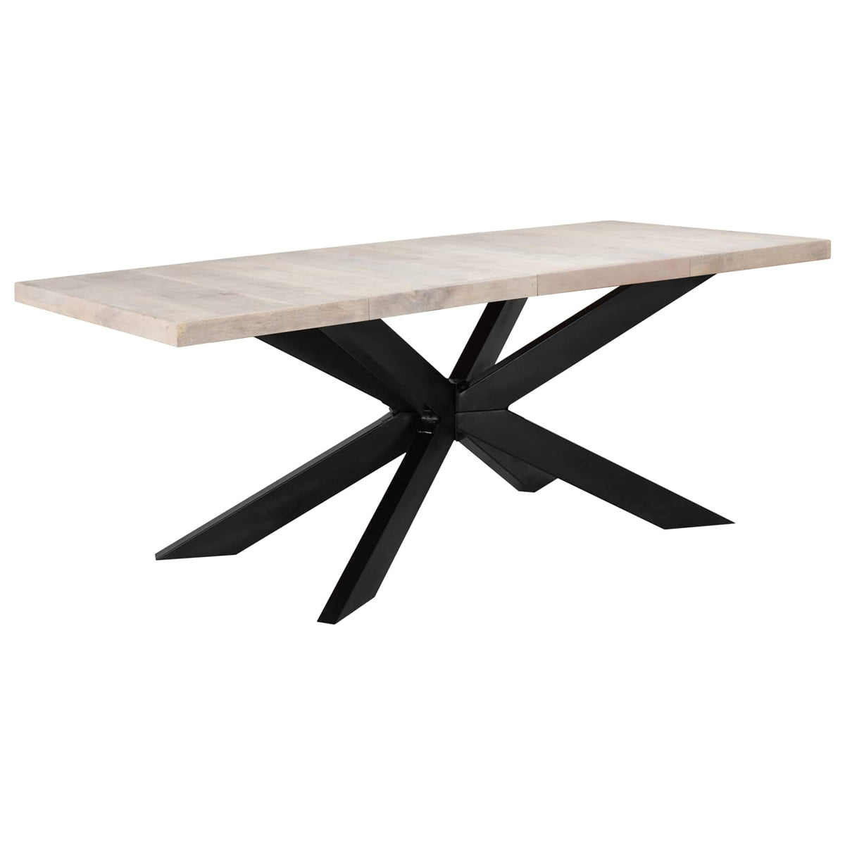 Table à dîner 180x90x76 cm Bois de manguier massif blanchi
