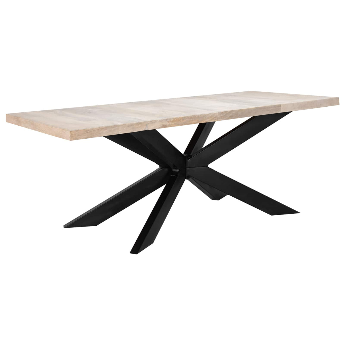 Table à dîner 180x90x76 cm Bois de manguier massif blanchi