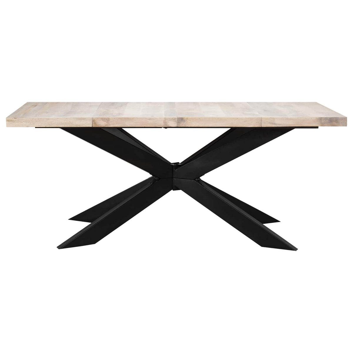 Table à dîner 180x90x76 cm Bois de manguier massif blanchi