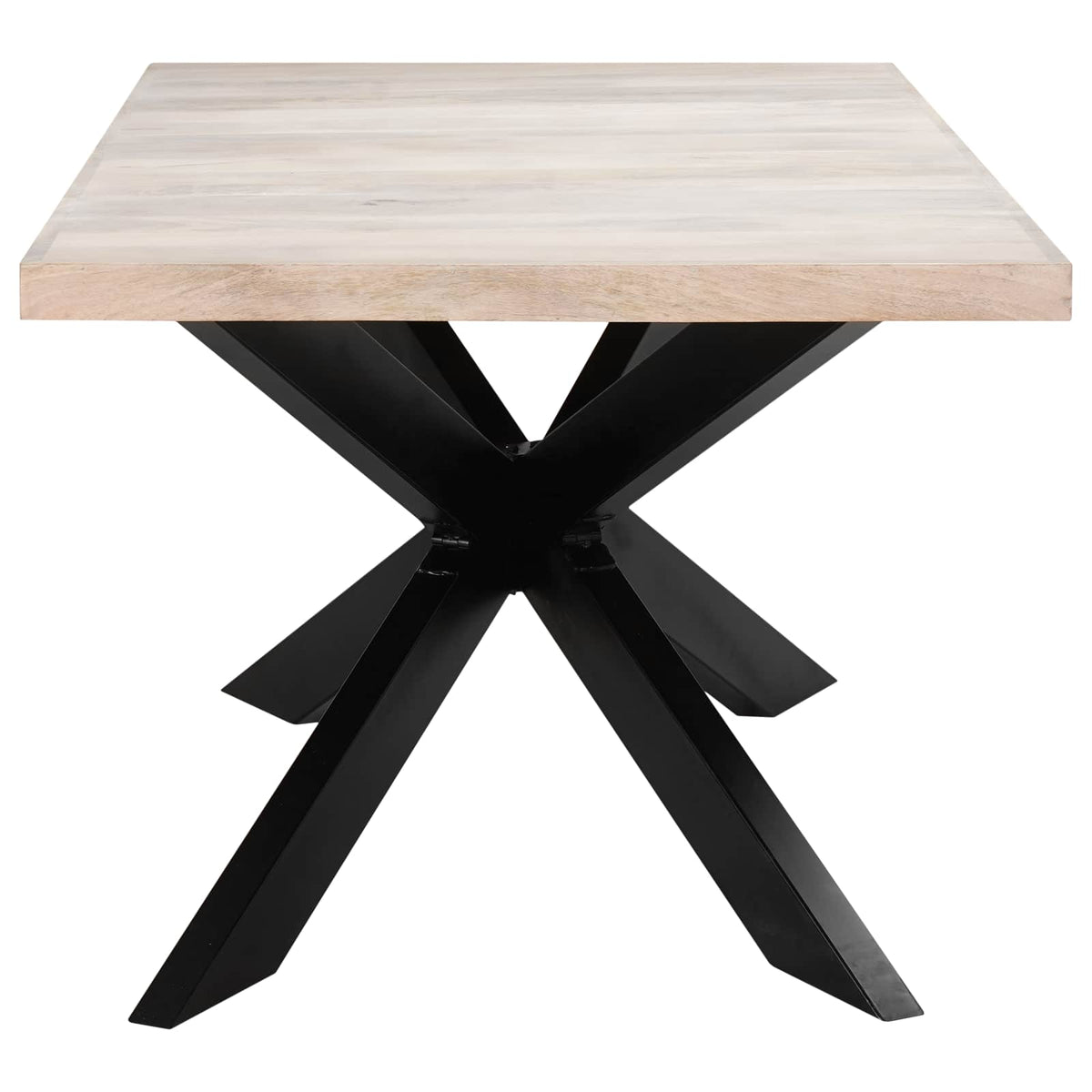 Table à dîner 180x90x76 cm Bois de manguier massif blanchi