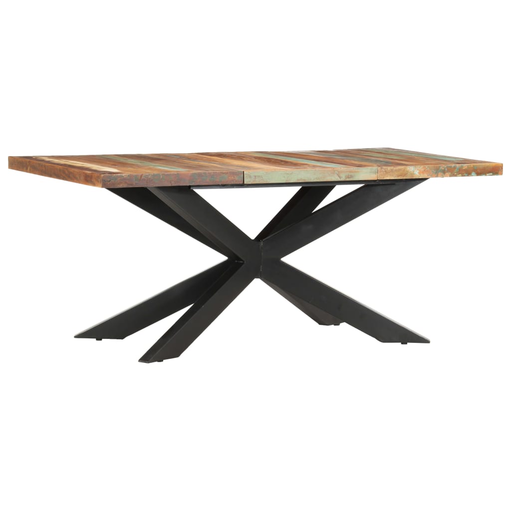 Table de salle à manger 180x90x76cm Bois de récupération solide - XIOS