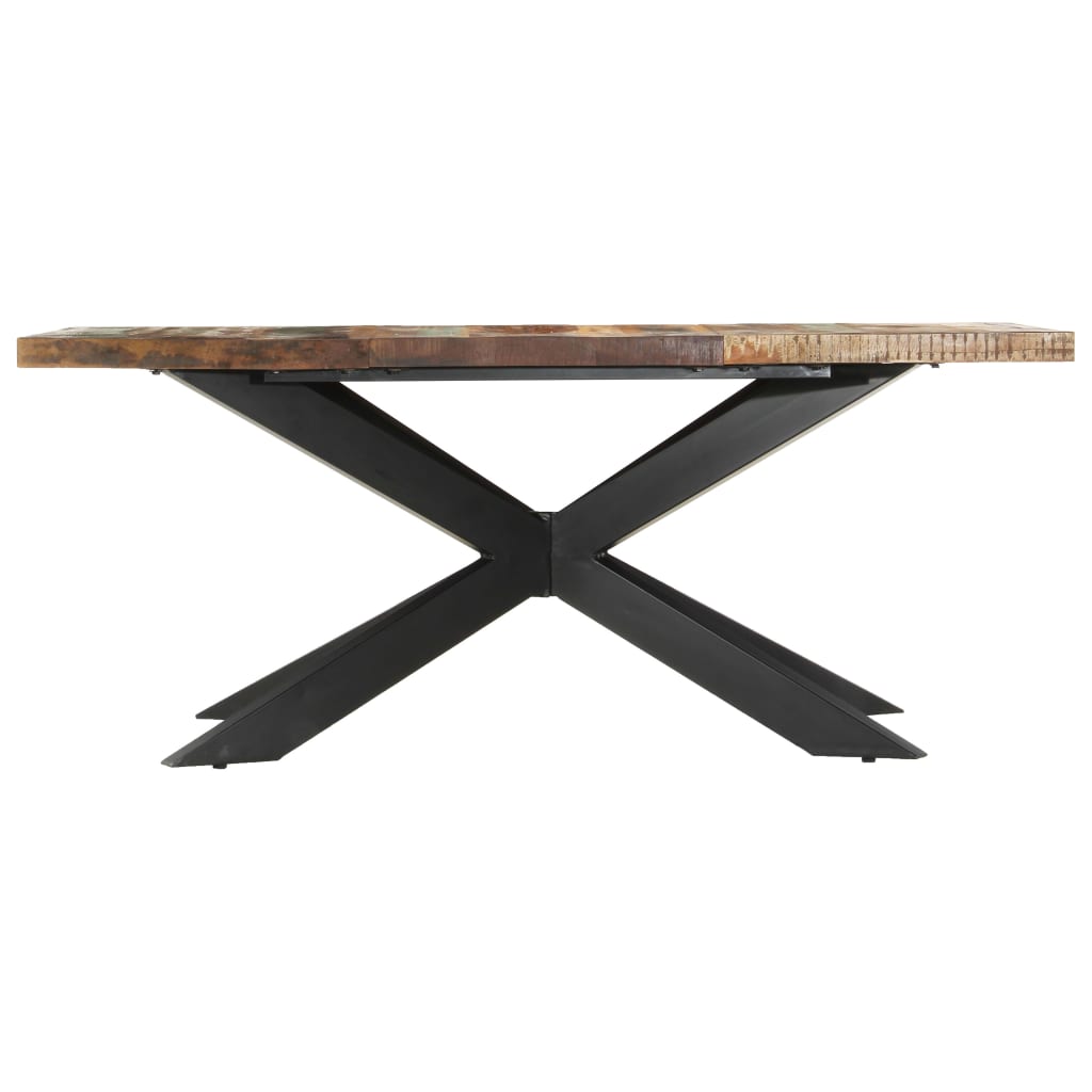 Table de salle à manger 180x90x76cm Bois de récupération solide - XIOS