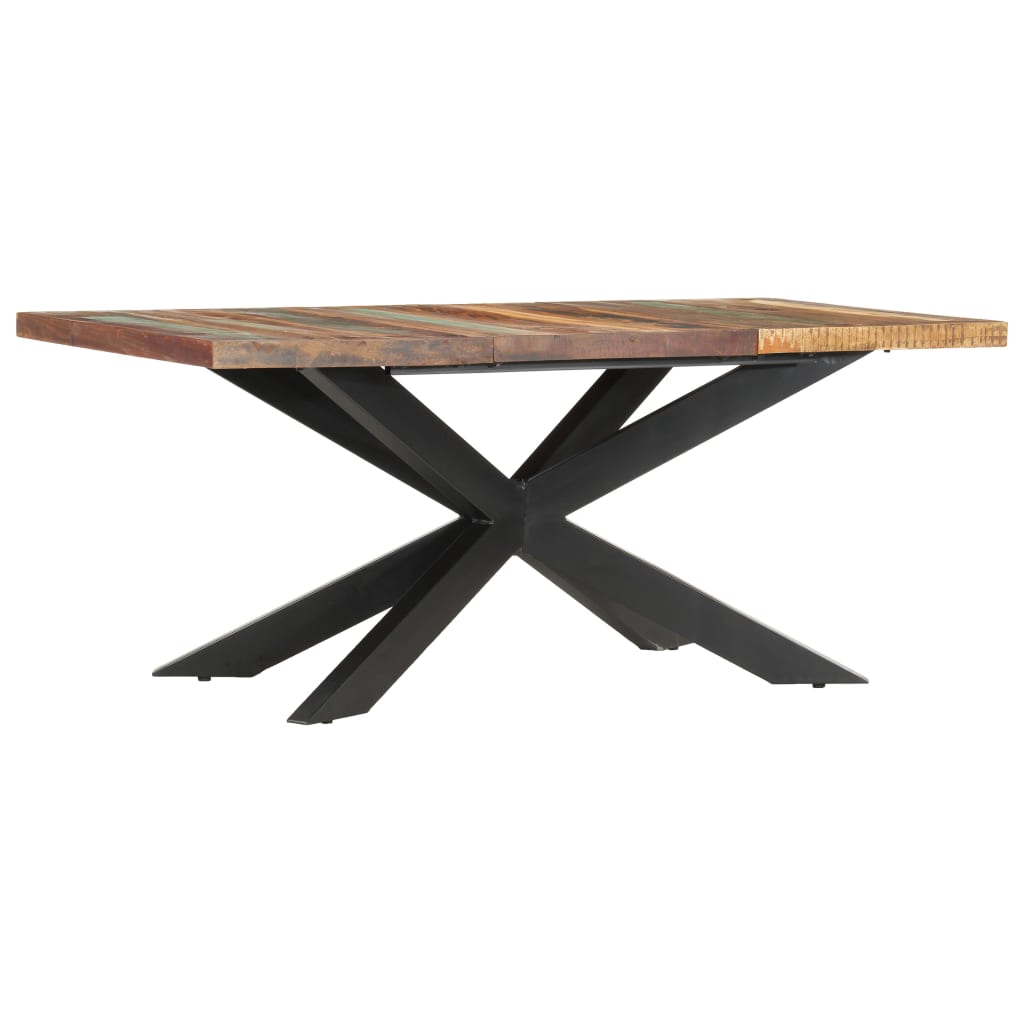 Table de salle à manger 180x90x76cm Bois de récupération solide - XIOS