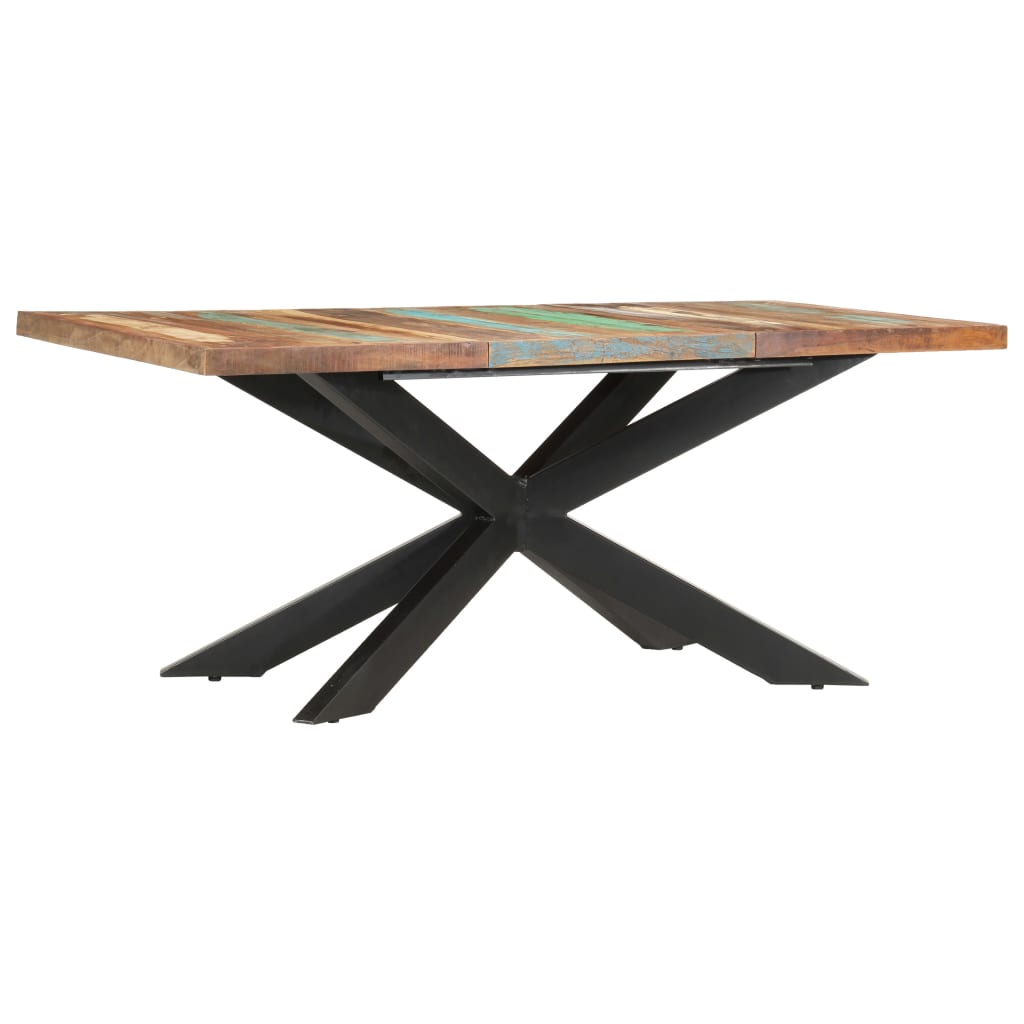 Table de salle à manger 180x90x76cm Bois de récupération solide - XIOS
