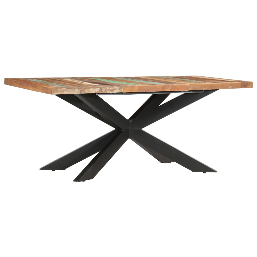 Table de salle à manger 180x90x76cm Bois de récupération solide - XIOS