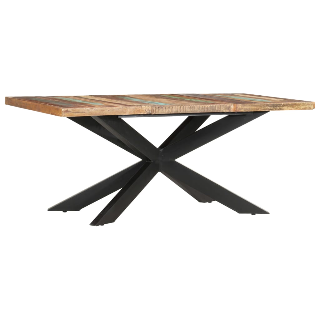 Table de salle à manger 180x90x76cm Bois de récupération solide - XIOS