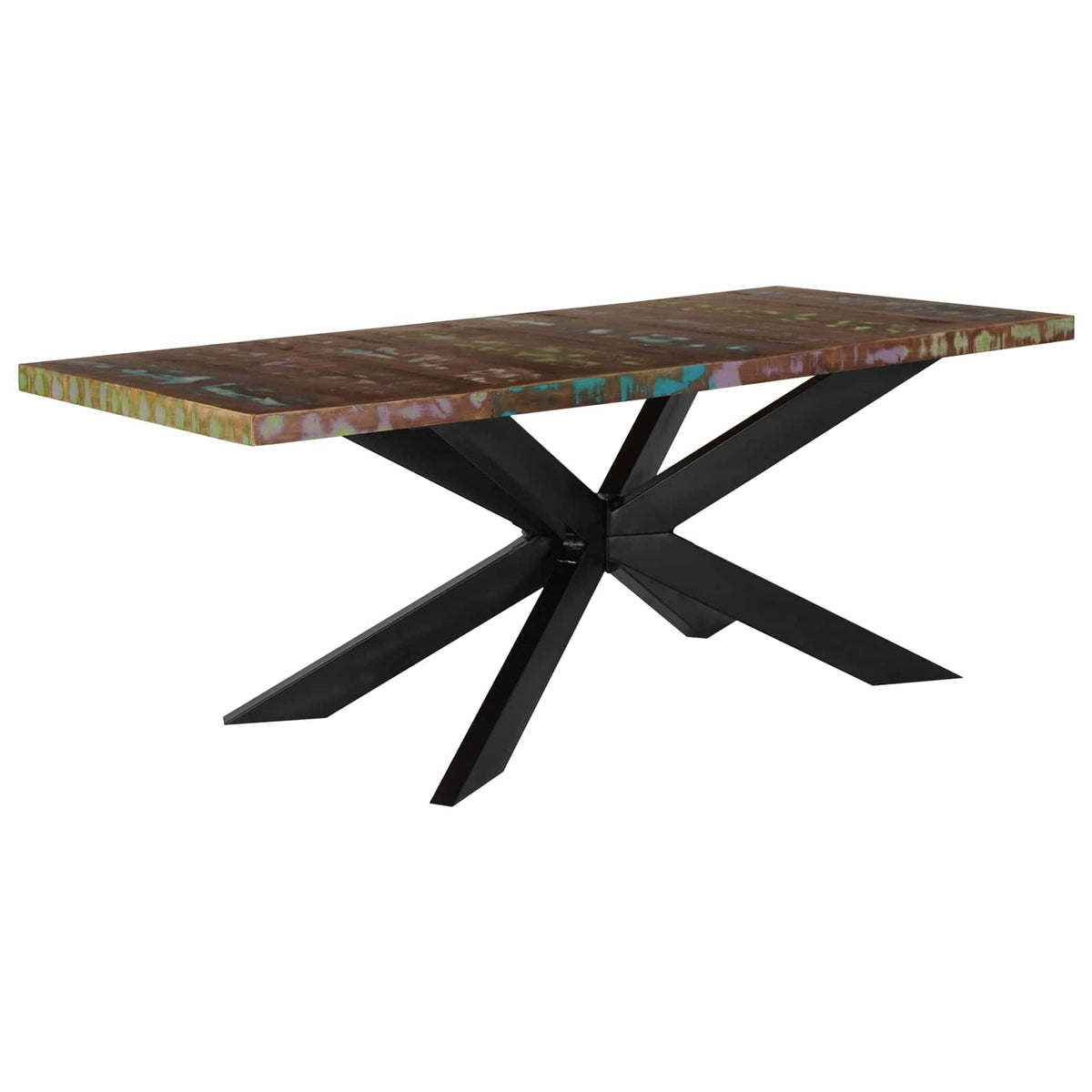 Table de salle à manger 180x90x76cm Bois de récupération solide