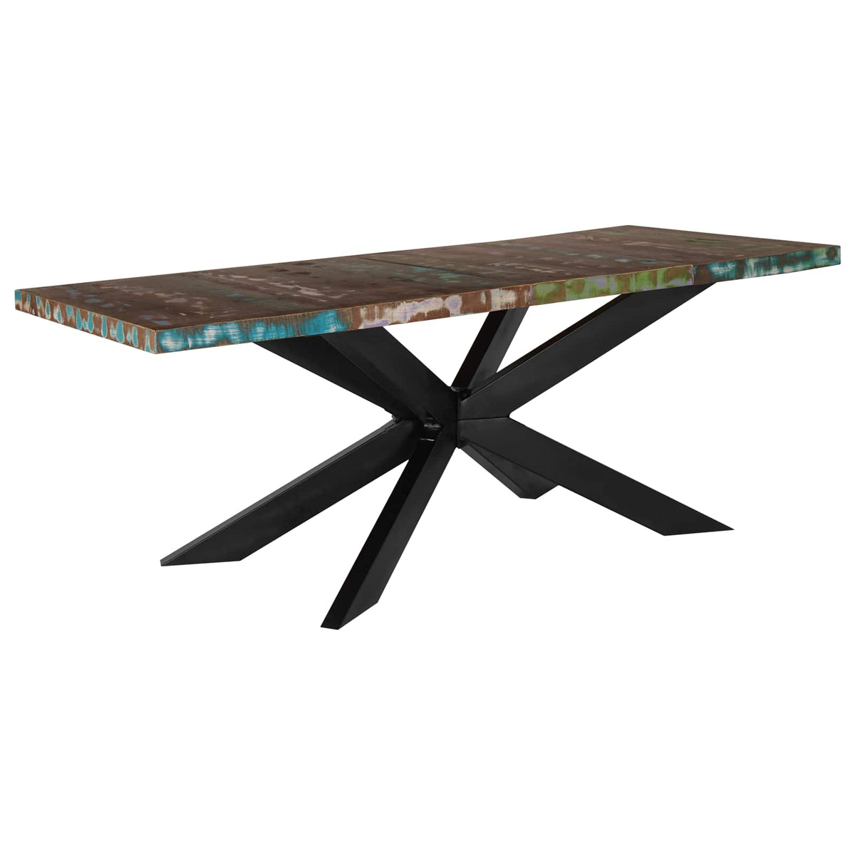 Table de salle à manger 180x90x76cm Bois de récupération solide