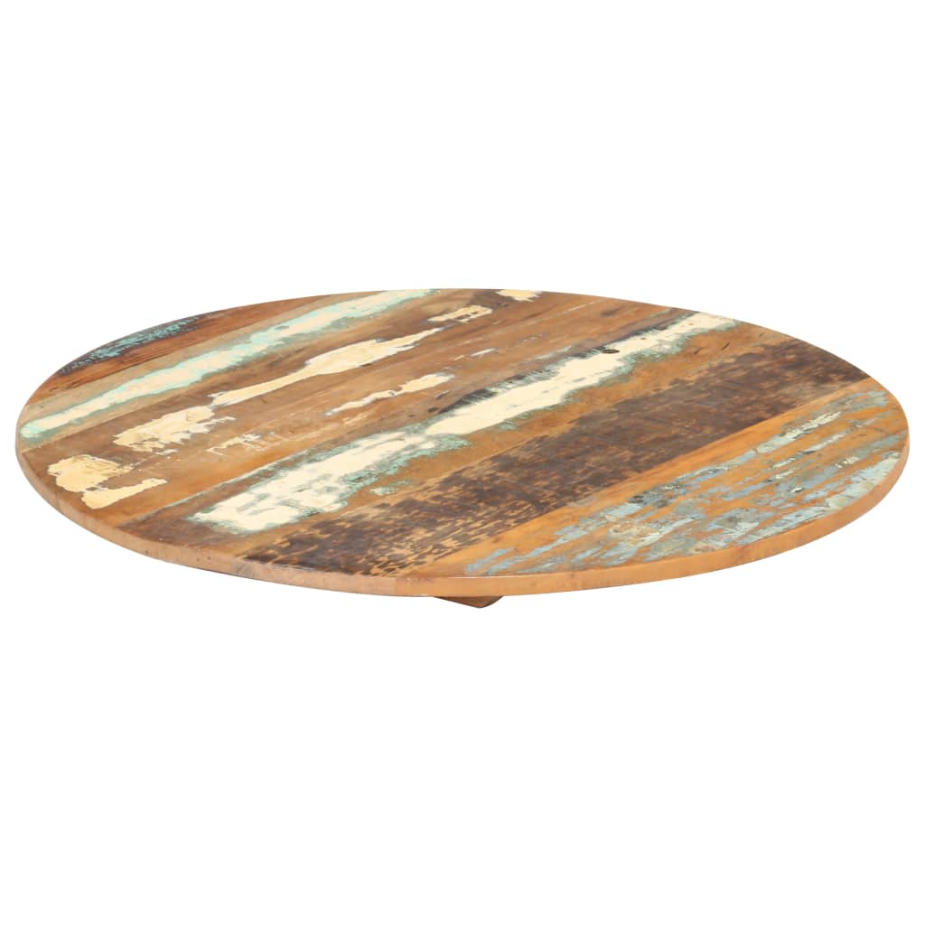 Dessus de table rond 50 cm 15-16 mm Bois de récupération - XIOS