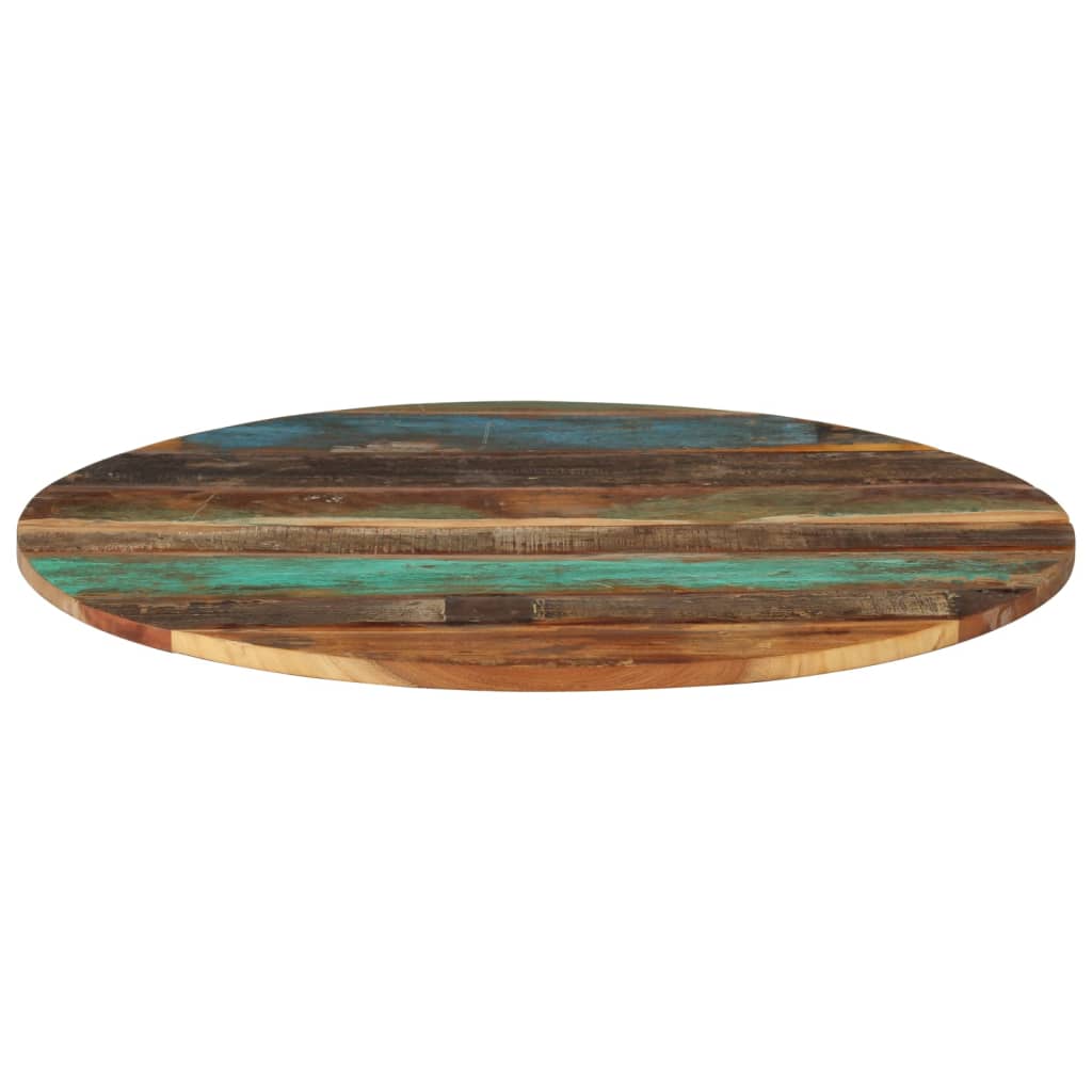 Dessus de table rond 80 cm 15-16 mm Bois de récupération - XIOS
